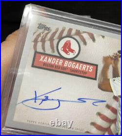 2019 Topps Brooklyn Collection XANDER BOGAERTS On Card Auto SILVER 1/1