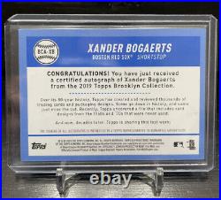 2019 Topps Brooklyn Collection XANDER BOGAERTS On Card Auto SILVER 1/1