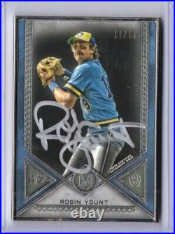 2019 Topps Museum Collection Robin Yount Silver Framed On Card Auto #/15 BREWERS