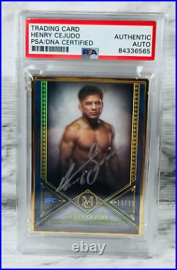 2019 Topps UFC Museum #11/15 HENRY CEJUDO Gold Framed SILVER AUTO PSA AUTHENTIC