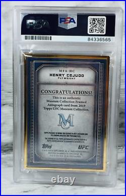 2019 Topps UFC Museum #11/15 HENRY CEJUDO Gold Framed SILVER AUTO PSA AUTHENTIC