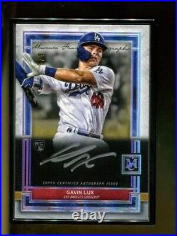 2020 Topps Museum Collection Gavin Lux RC Silver Ink Auto /5 Silver Border