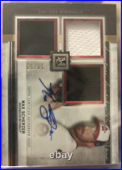 2020 Topps Museum Collection Max Scherzer Triple Relic Auto Silver SSP #/50
