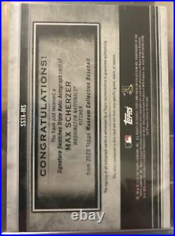 2020 Topps Museum Collection Max Scherzer Triple Relic Auto Silver SSP #/50