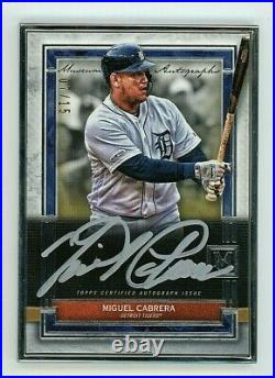 2020 Topps Museum Collection Miguel Cabrera Auto Frame Silver #/15 SP Autograph