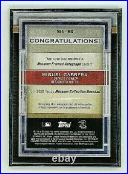 2020 Topps Museum Collection Miguel Cabrera Auto Frame Silver #/15 SP Autograph