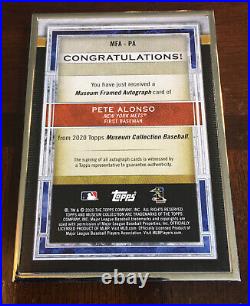 2020 Topps Museum Collection Museum Framed Auto #8/15 Pete Alonso SILVER Auto