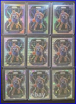 2021-22 Jaden Springer Panini Prizm Rainbow Collection Silver Blue 75 Red Ice