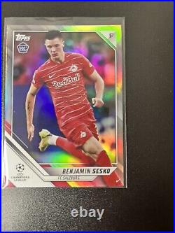 2021-22 Topps UCL Collection Silver Foil /75 Benjamin Sesko #161 Rookie RC READ