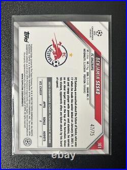 2021-22 Topps UCL Collection Silver Foil /75 Benjamin Sesko #161 Rookie RC READ