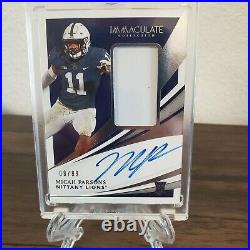 2021 Immaculate Collection College Silver Micah Parsons Rookie PATCH AUTO 8/99