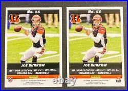 2021 NFL Sticker Collection Joe Burrow Short Print Foil Parallels Lot /299 Rare