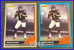 2021 NFL Sticker Collection Justin Fields Rookie Foil Numbered /299 Parallel Lot