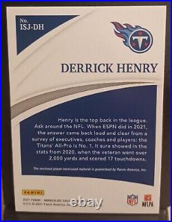 2021 Panini Immaculate Collection Derrick Henry #/10 Jumbo 3 Color Patch? Mint
