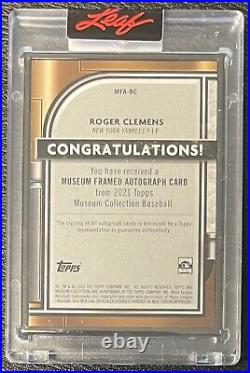 2021 Roger Clemens Topps Museum Collection Silver Framed Ink Auto 2/5 SSP