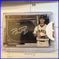 2021 Topps Museum Collection Archival BUSTER POSEY SILVER AUTO 34 /50 SF Giants