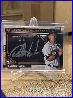 2021 Topps Museum Collection Daulton Varsho On-Card AUTO RC Silver Ink GOLD /50