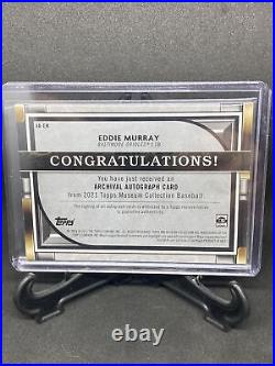2021 Topps Museum Collection Eddie Murray Archival Autographs 8/25 silver HOF