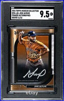 2021 Topps Museum Collection Jose Altuve FRAMED SILVER AUTO /15 SGC 9.5