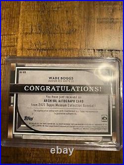 2021 Topps Museum Collection Wade Boggs Silver Ink Auto #23/50
