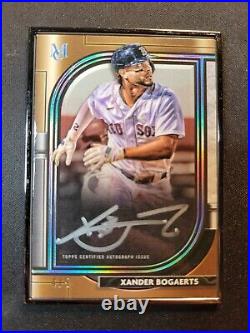 2021 Topps Museum Collection Xander Bogaerts On Card Auto SSP 4/5