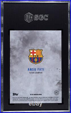 2022 Ansu Fati Topps Future Champions FC Barcelona Autographed 33/99 SGC 10/10