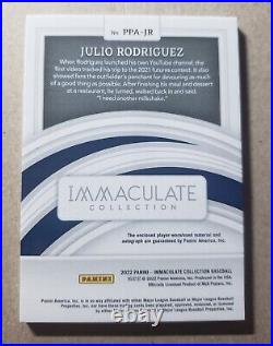 2022 Immaculate Collection Julio Rodriguez Prospect Autograph Patch /25 Mariners