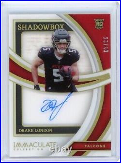 2022 Panini Immaculate Collection Shadowbox Silver Auto #RSH-DLO Drake London