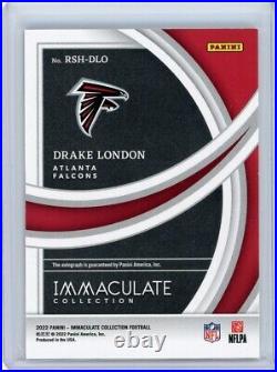 2022 Panini Immaculate Collection Shadowbox Silver Auto #RSH-DLO Drake London