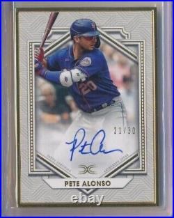 2022 Topps Definitive Collection Pete Alonso on card Auto Autograph /30 Mets