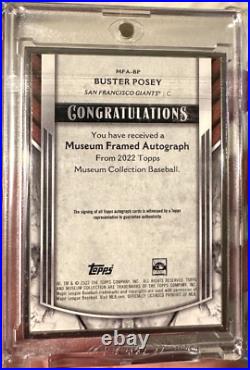 2022 Topps Museum Collection Framed #MFABP Buster Posey Auto Serial # /15