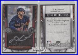 2022 Topps Museum Collection Framed Silver Frame /15 JD Martinez #MFA-JMA Auto