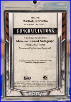 2022 Topps Museum Collection Mariano Rivera Silver Framed Auto Autograph /15