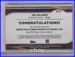 2022 Topps Tribute Jim Palmer Bat Relic Auto Autograph /50 Orioles