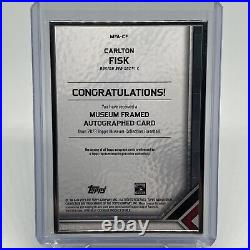 2023 Topps Museum Collection Carlton Fisk Silver Frame Auto SSP /15 Red Sox