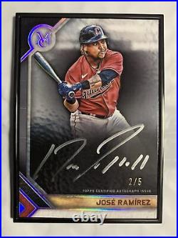 2023 Topps Museum Collection Framed Jose Ramirez Indians Silver Ink AUTO # 2/5