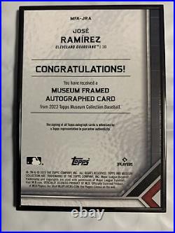 2023 Topps Museum Collection Framed Jose Ramirez Indians Silver Ink AUTO # 2/5