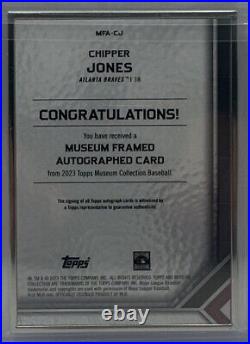 2023 Topps Museum Collection Framed Silver Frame 6/15 Chipper Jones Auto HOF