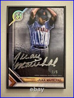 2023 Topps Museum Collection Juan Marichal Black Frame Auto 1/5 Silver Ink HOF
