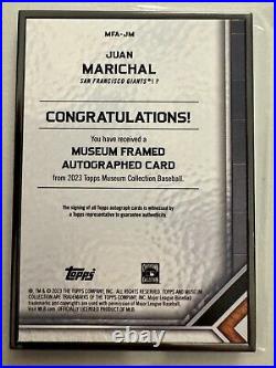 2023 Topps Museum Collection Juan Marichal Black Frame Auto 1/5 Silver Ink HOF