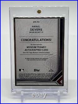 2023 Topps Museum Collection Rafael Devers Framed Auto Silver Parallel #d/15 SSP