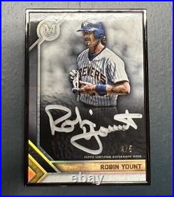 2023 Topps Museum Collection Robin Yount Silver Paint Auto 4/5