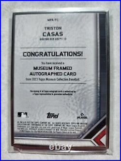 2023 Topps Museum Collection Silver Framed Triston Casas Auto Sp /15 Case Hit
