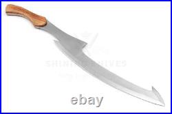 25 Inch Beautiful Custom Handmade High Carbon Steel Sword with leather sheath