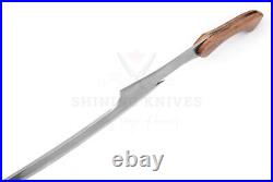 25 Inch Beautiful Custom Handmade High Carbon Steel Sword with leather sheath