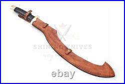 27 Inch Beautiful Custom Handmade High Carbon Steel Sword with leather sheath