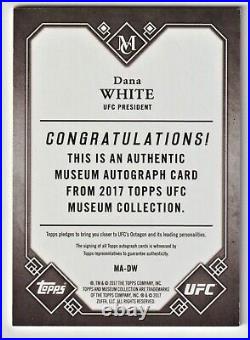 # 4/8 DANA WHITE Autograph 2017 Topps UFC Museum Collection Gold / Silver Auto