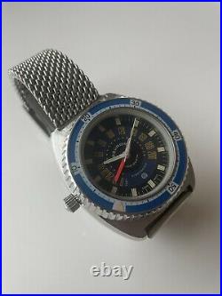 AQUADIVE Vintage 46MM 1970, New old Stock Rare Collectable With Depth Gauge