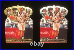 Allen Iverson 96 Pacific Collection Georgetown Hoyas Gold And Silver Set #4&7