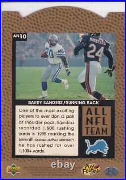 BARRY SANDERS Detroit Lions DIE-CUT ALL NFL TEAM Upper Deck Silver Collection LE